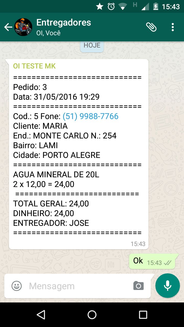 Enviar mensagem para WhatsApp Enviar mensagem para WhatsApp